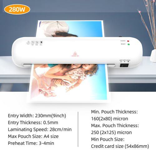 Desktop Laminator Machine Set A4Size Hot And Cold Lamination
