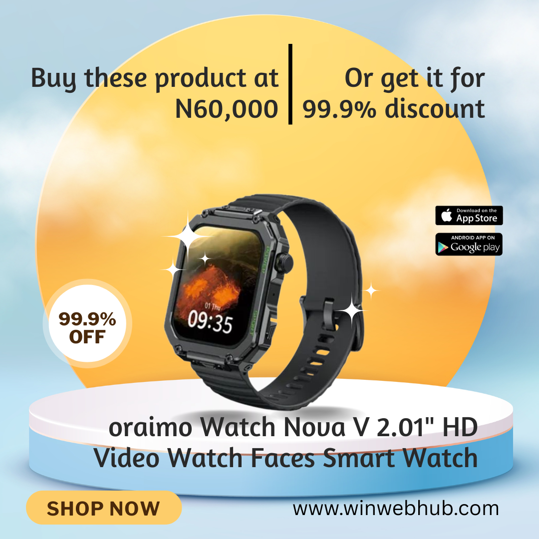 oraimo Watch Nova V 2.01" HD Video Watch Faces Smart Watch
